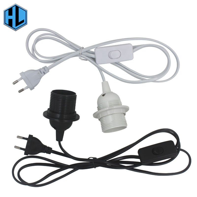 Enchufe de lámpara LED E27 de longitud de línea de 1,8 M a250V 4A 303 convertidor de adaptador de soporte de lámpara de encendido/apagado para soporte de enchufe de suspensión de luz LED