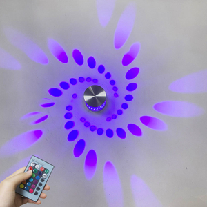 Lámpara de pared LED de flores RGB, lámpara de pared colorida con proyección remota montada en la pared para fiesta, Bar, vestíbulo, KTV, decoración del hogar