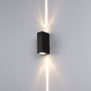 6W Modern Led Black shell beam light luz de pared impermeable y luz nocturna al aire libre arriba y abajo luces de pared para el hogar