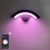 Aplicación de controlador Tuya Smart Life, iluminación Led para exteriores, candelabro de pared, montaje en superficie ajustable, cubo negro, luz de pared