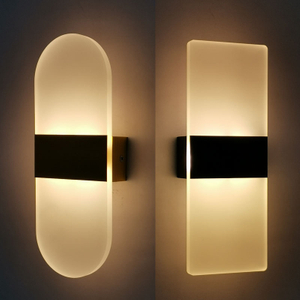 Lámpara de pared acrílica de 6 W, lámpara led simple de fondo para sala de estar, lámpara de pared redonda, iluminación de pasillo de hotel, minimalista