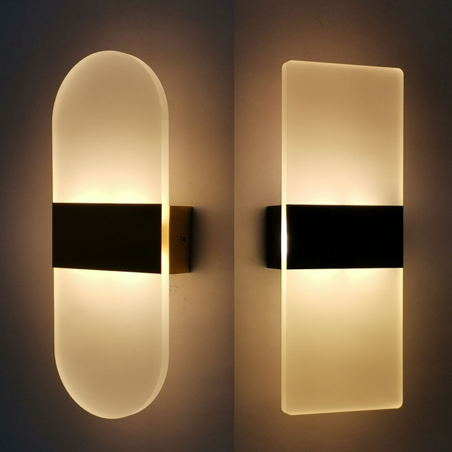 Lámpara de pared acrílica de 6 W, lámpara led simple de fondo para sala de estar, lámpara de pared redonda, iluminación de pasillo de hotel, minimalista