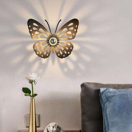 Lámparas de pared Led de hierro creativo nórdico para mesita de noche, comedor, vestíbulo, sofá, fondo, pasillo, porche, candelabro, iluminación decorativa para el hogar