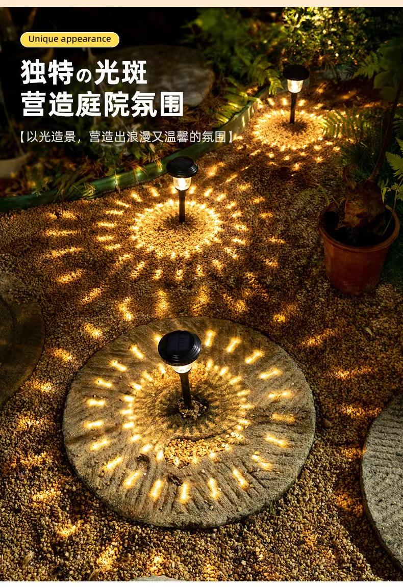 Lámpara solar para césped, luz de cristal, decoración de paisaje de jardín, lámpara de camino insertada, batería de polisilicio monocristalino 1000MA