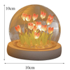 Luz de noche de tulipán hecha a mano, película termorretráctil, Material DIY, flor Artificial, luz de noche de tulipán, decoración del hogar, regalo para Gitlfriend