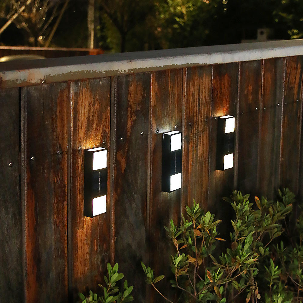 Exterior Super brillante Ip65 impermeable hogar jardín patio decoración iluminación arriba abajo 6 Led lámpara de pared Solar luz