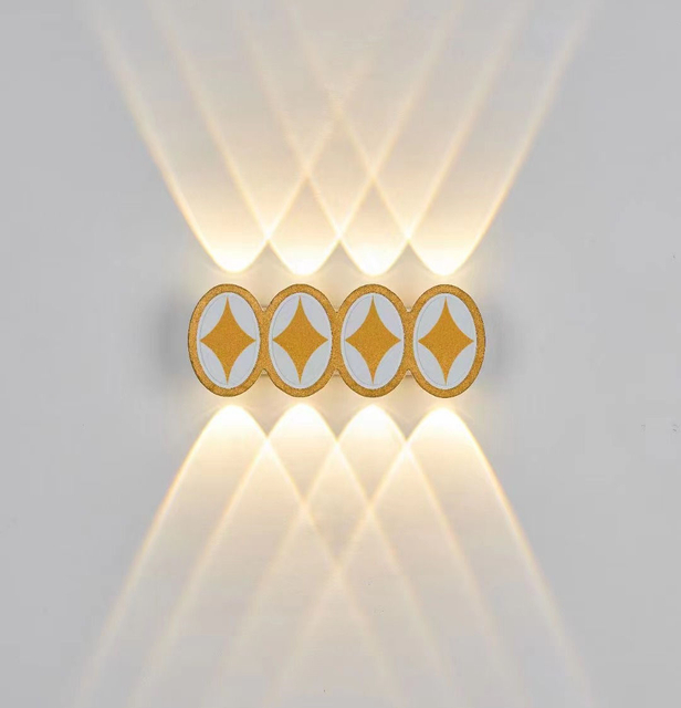 Lámpara LED de pared larga IP65 para exteriores, resistente al agua, luz de valla de jardín, luz de pared interior Simple para decoración del hogar, dormitorio, pasillo