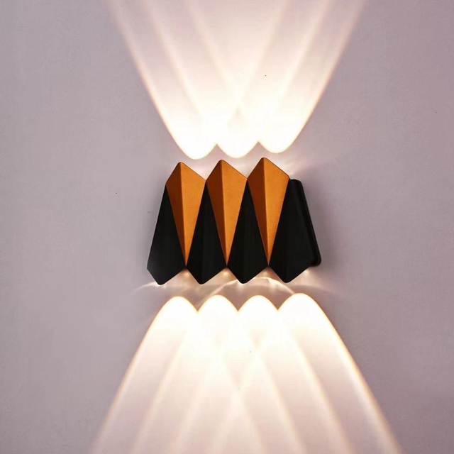 Luminaria de estilo nórdico, resistente al agua, para jardín, 12W, LED, lámpara de pared, luz nocturna, decorar para iluminación exterior, fondo de sofá