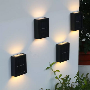 Luz de pared de carga solar Impermeable al aire libre IP65 Luz de pared de escalera arriba y abajo Luz de noche LED solar