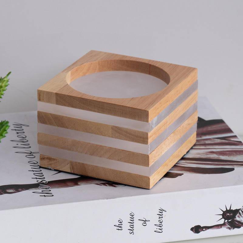 Lámpara de mesa LED de luna, lámpara de bola de mesa de madera, bola de lino regulable, pantalla de ratán, USB, luz de noche para dormitorio, decoración del hogar