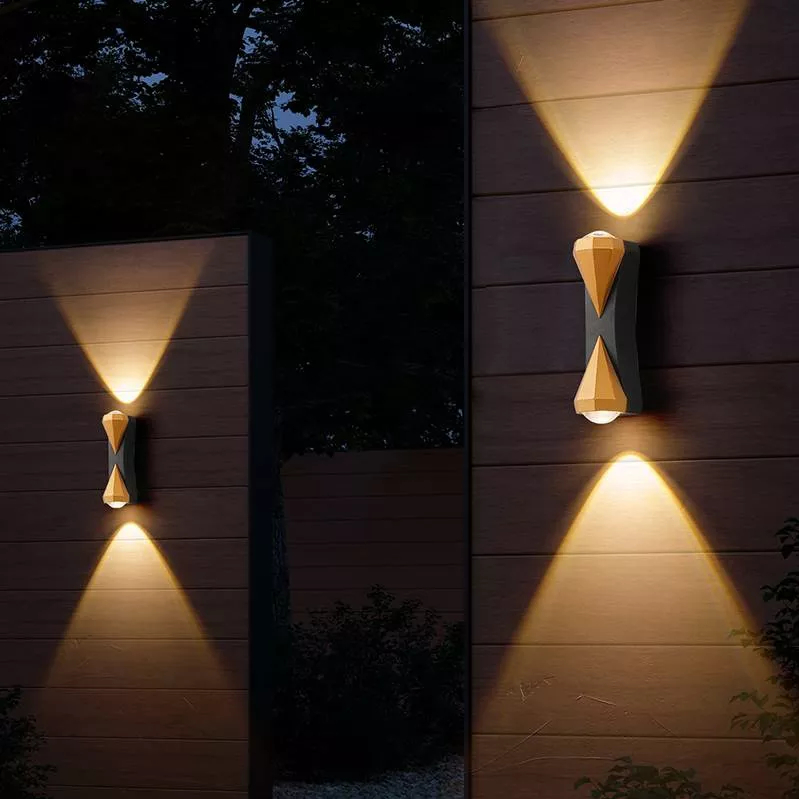 Nuevo estilo arriba y abajo impermeable luz nocturna LED lámpara de pared IP65 85-265V luz de pared
