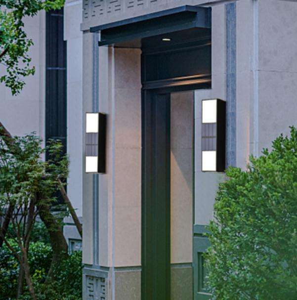 Lámpara de pared Solar de 6LED IP65, luz de patio impermeable para exteriores, jardín, villa, lámpara de lavado de pared para exteriores, lámpara de pared