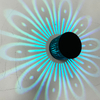 Luz de pared RGB de 3W Lámpara de pared de flores Luz de noche remota Montado en la pared Agujero en espiral LED hermosa lámpara de pared decorativa Luz