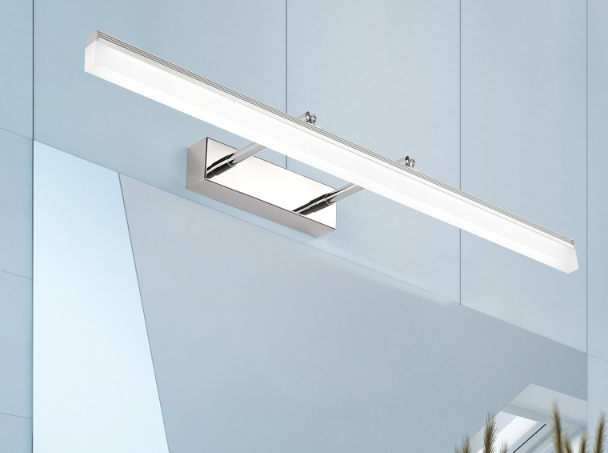 Luces LED Faros de espejo de aluminio 9 W Ángulo ajustable giratorio Lámparas de pared de temperatura de tres colores Luz de baño interior