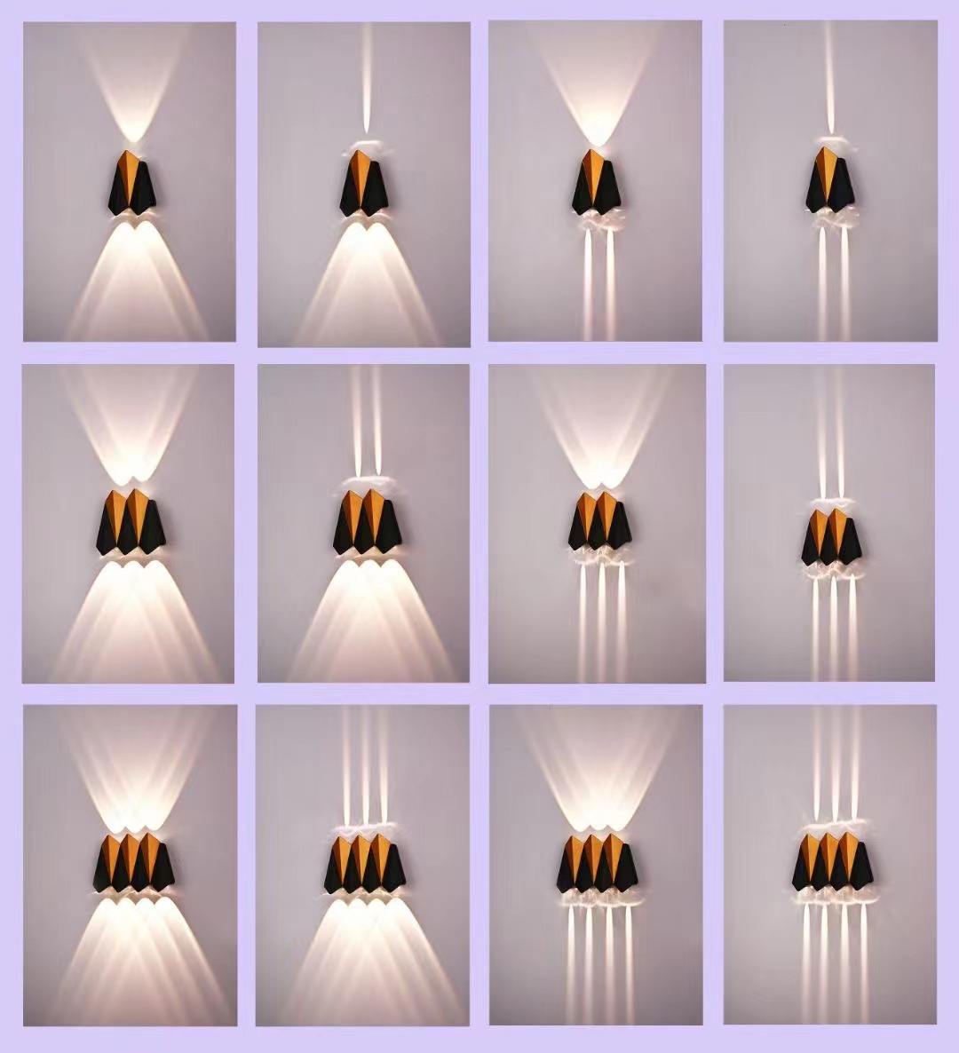 Luminaria de estilo nórdico, resistente al agua, para jardín, 12W, LED, lámpara de pared, luz nocturna, decorar para iluminación exterior, fondo de sofá