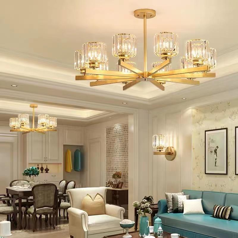 70W Lámpara colgante Comedor Araña Foyer Araña Negro Led Diseño nórdico Aluminio Lámpara luminosa moderna Iluminación Sala de embalaje