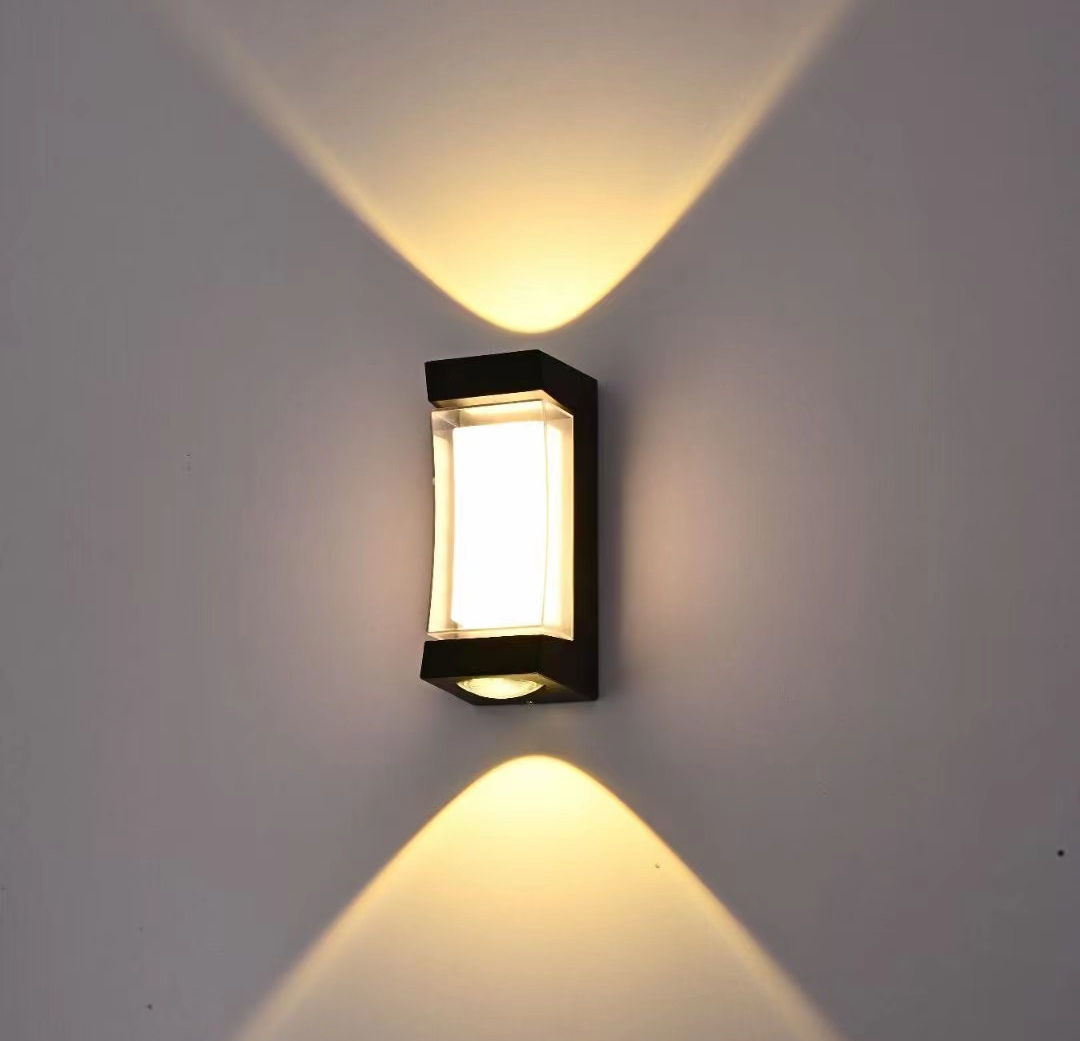 6W 12W LED moderna lámpara de pared impermeable para exteriores dormitorio interior sala de estar balcón luz de pared iluminación del hogar aplique de pared de aluminio