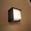 Lámpara de pared Led impermeable para decoración de jardín y exteriores, candelabro de iluminación para puerta delantera, luminaria de AC85-260V, accesorio de pantalla negra