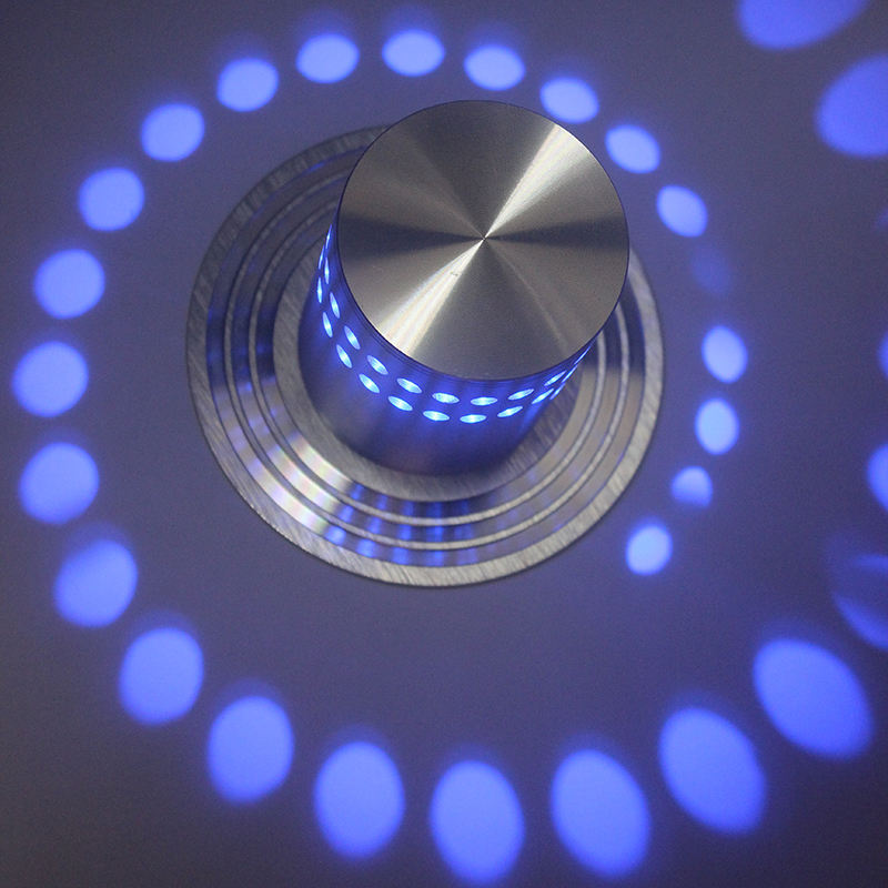 Lámpara de pared rgb de buena calidad, decoración de techo interior de 3w, luz de pared led integrada en stock con barra KTV de dormitorio interior