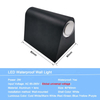 Moderna lámpara de pared LED de 2W para exteriores, resistente al agua, IP65, de aluminio, luz de pared hacia arriba y hacia abajo, aplique de decoración para porche de jardín, luz de 110V y 220V