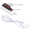 Cable de 1,5 m, accesorio de 2/4 pines, probador de enchufe blanco para UE y EE. UU., interruptor adaptador de lámpara LED de alta calidad para tira de luz de lámpara con Chip de controlador Led