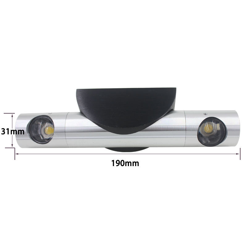 2x3W AC85-265V 360 grados de rotación LED lámparas de pared lectura lámpara de pared espejo iluminación escalera luz moderna aplique de pared