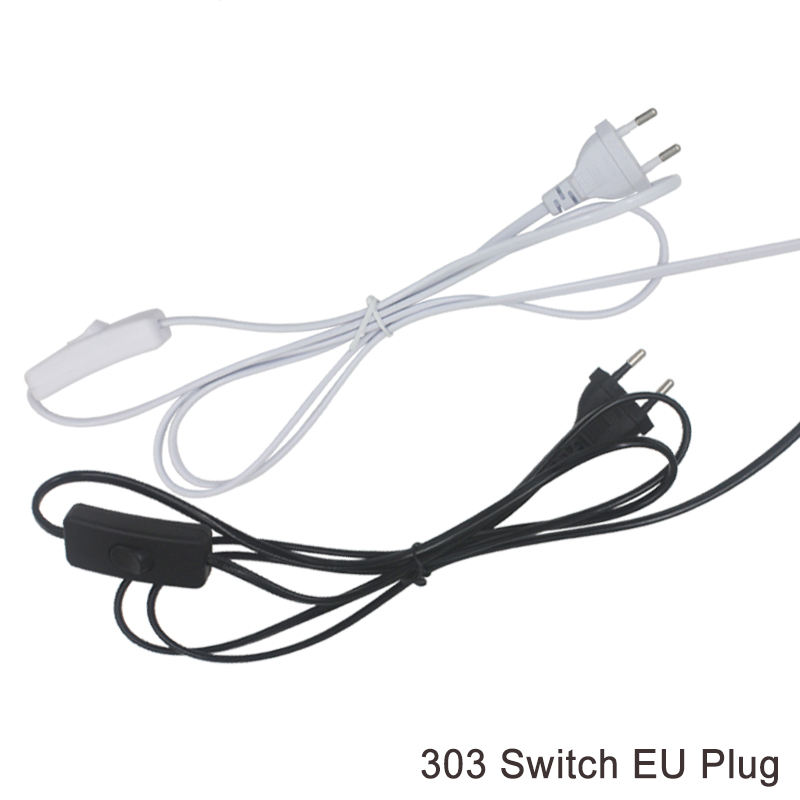 Cable de línea 303/304/317/301, cable de alimentación atenuador/interruptor de doble botón, Cable de enchufe europeo para bombilla LED/luminaria de escritorio de EE. UU.