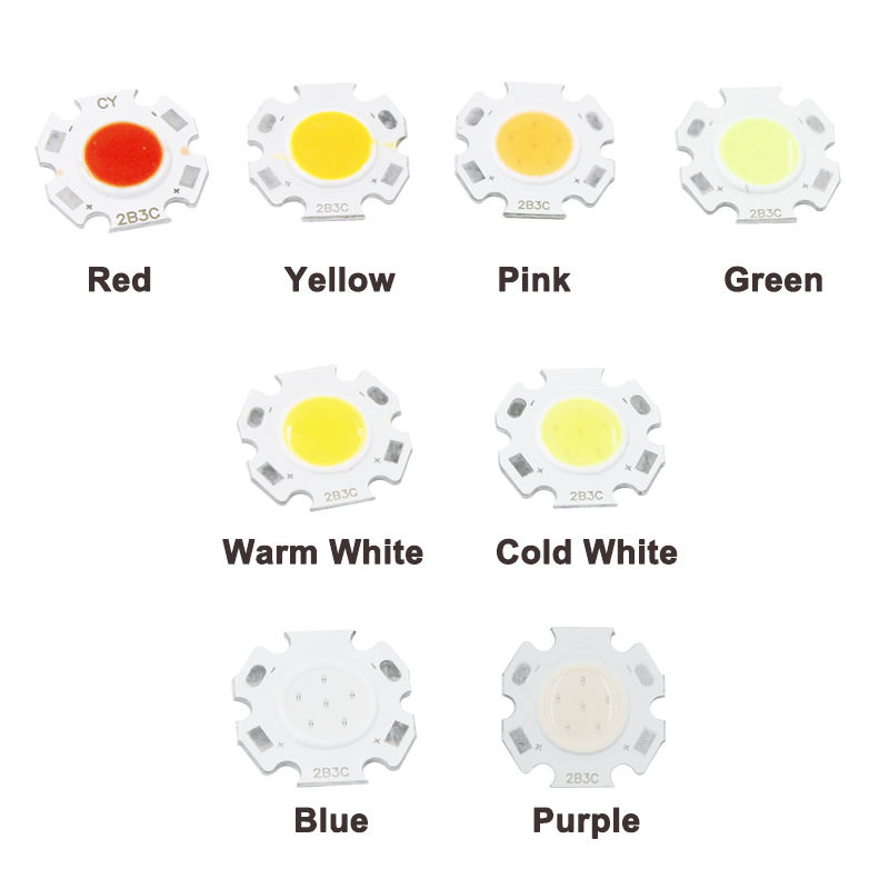 3W COB LED Chip 11mm Plum Blossom Forma LED Lámpara Bombilla para proyector Luz de techo