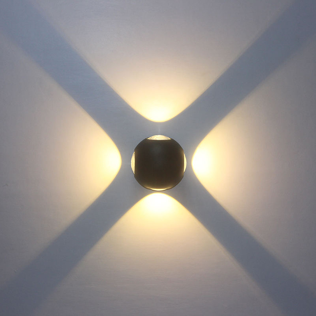 NUEVA llegada Luces de bola Luz descendente para exteriores Luces multicolores Lámparas de pared externas Luminaria LED Wandlamp Lámparas de pared LED
