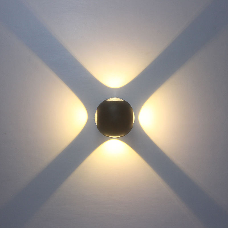NUEVA llegada Luces de bola Luz descendente para exteriores Luces multicolores Lámparas de pared externas Luminaria LED Wandlamp Lámparas de pared LED