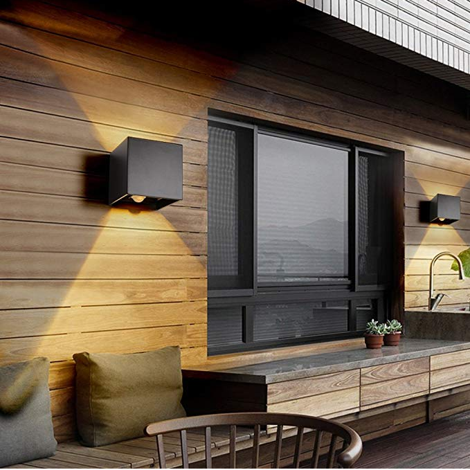 Nuevo Cubo con Sensor de movimiento, luz LED de pared de 12W, luz cálida para exteriores, impermeable, ajustable hacia arriba y hacia abajo, sin escalones, para dormitorio, Loft, vogue