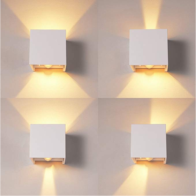 Sensor de movimiento de cubo Luz de pared LED de alta calidad 12W Blanco ajustable al aire libre ip65 a prueba de agua para sala de estar interior