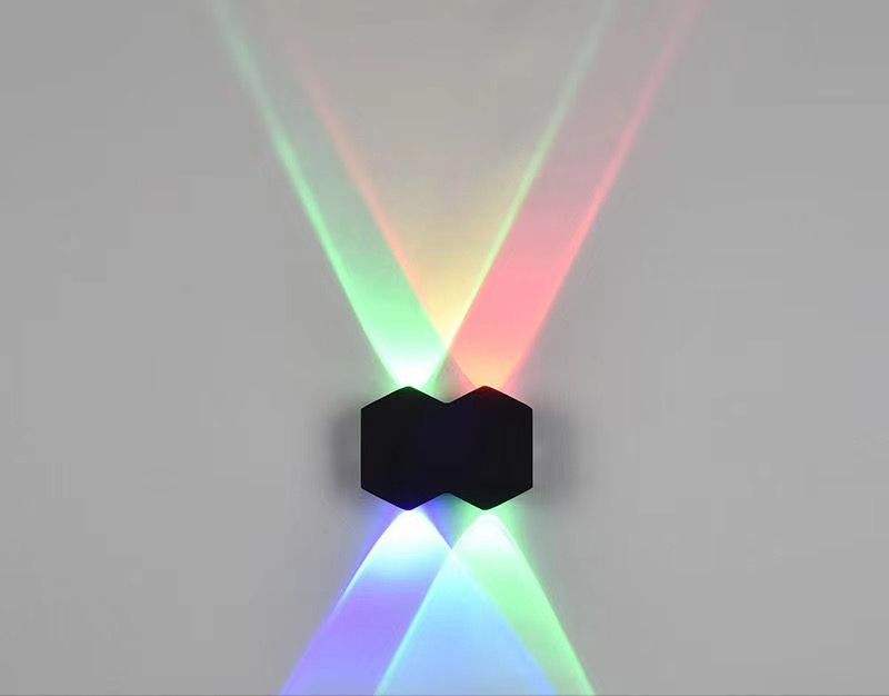 4W 6W 8W Negro 001 Lámpara de pared impermeable Diseño popular Arriba y abajo Lámpara de pared Lámpara de hotel Apliques de pared LED