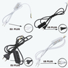 Cable de enchufe de la UE con interruptor de botón doble de venta caliente con enchufe de cable de alimentación de seguridad 100%