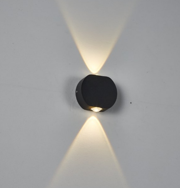 Lámpara de pared LED de 4W para exteriores Lámpara de pared LED para jardín con aplique de pared de aluminio hacia arriba y hacia abajo
