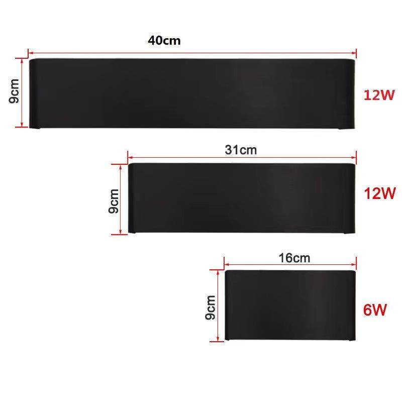 Rectángulo Led Lámpara de pared Apliques de noche 110V 220V Sala de estar Baño Espejo Luz Pasillo interior