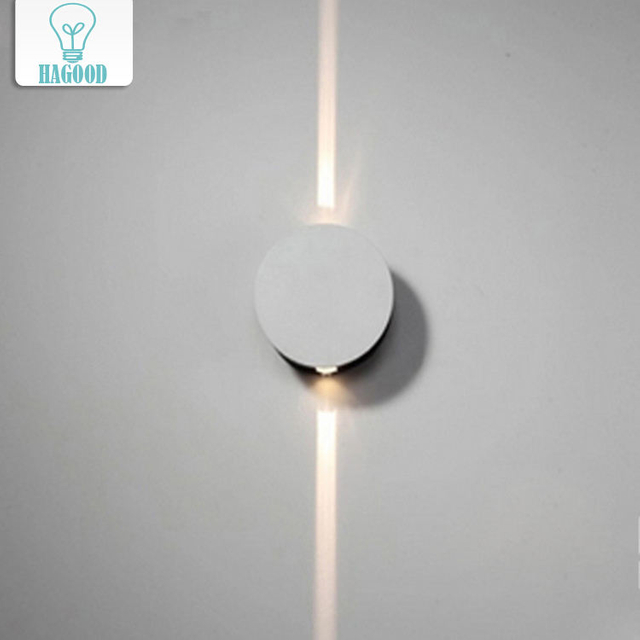 Aplique de pared led de decoración Industrial de lujo redondo montado en la pared interior para sala de estar con material de aluminio