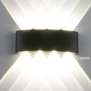 Lámpara de pared arriba y abajo 6W impermeable al aire libre jardín porche aplique iluminación estar en gran demanda gran oferta sin batería montado en la pared