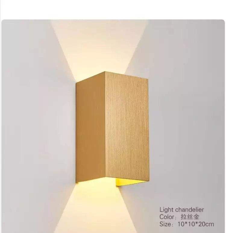 12W llevó la luz de la pared fuera de las luces cuadradas impermeables del tabique hermético del metal del aplique de la pared del LED IP65