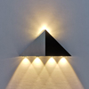 Luz de pared triangular LED 5W Lámpara montada en la pared de la sala de estar interior AC85-265V Escaleras de aluminio Lámpara de pared del pasillo Luces de alta potencia