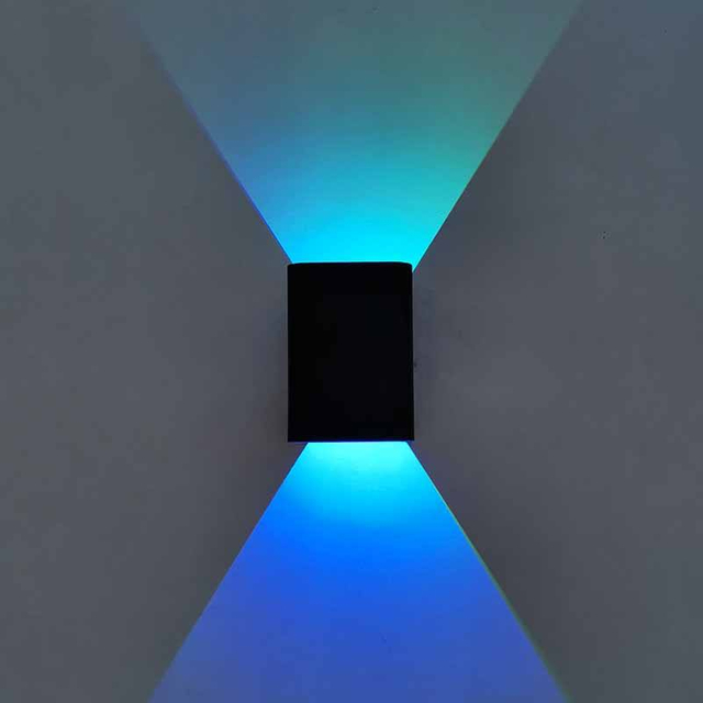5W RGB con Controllerpower Efectividad AC85-265V Moderno diseño simplificado Sala de estar Arriba y abajo Lámpara de pared