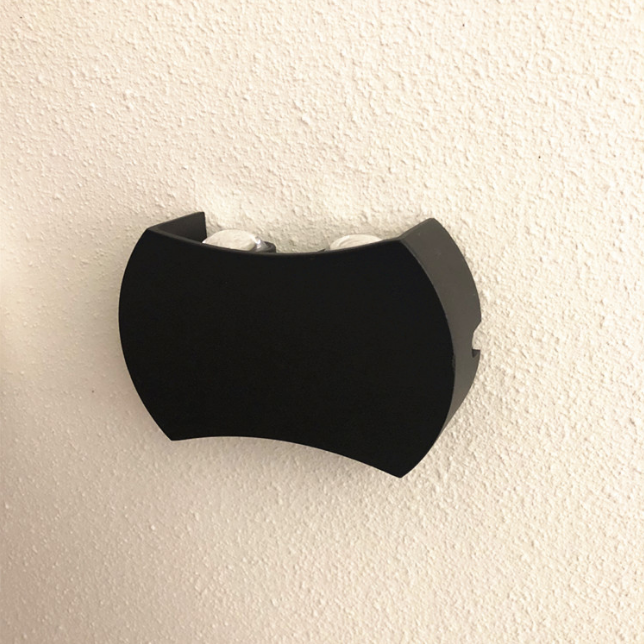 Lámpara de pared LED redonda para exteriores de 6W, lámpara de pared luminosa de cinco lados para pasillo de jardín, resistente al agua, IP65, color blanco y ambiente