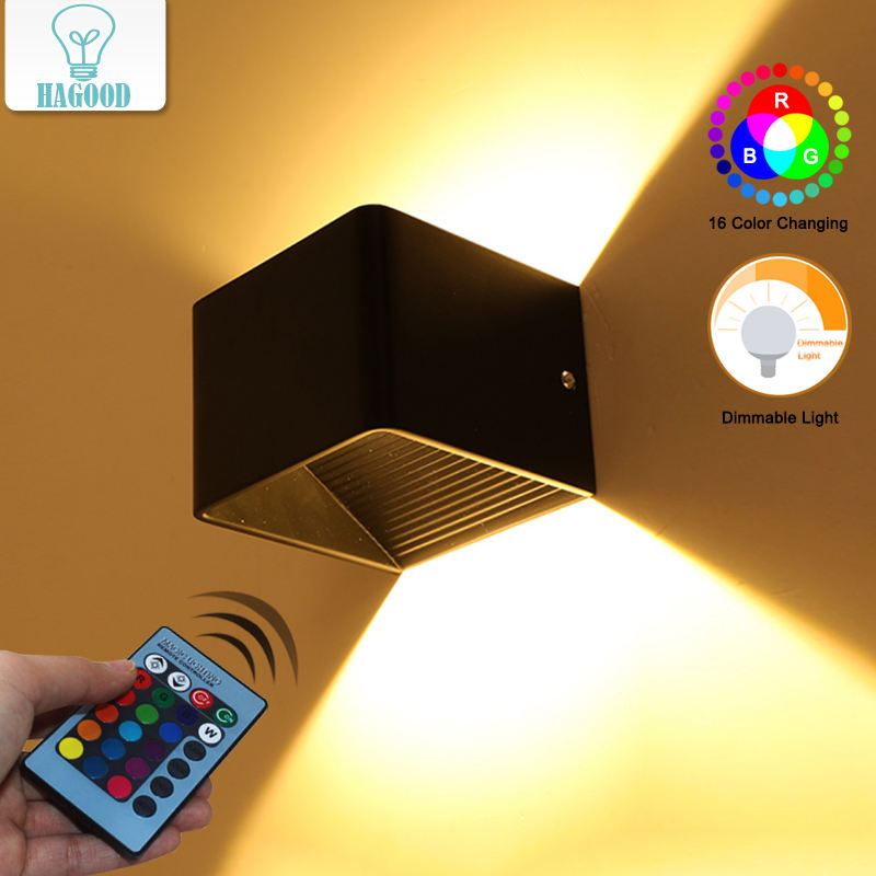 Lámpara de pared de habitación de Hotel, aplique de pared Led de escalera barato, candelabros modernos para interior, cuadrado, montado en la pared, comercio electrónico, Club RGB, novedad, KTV
