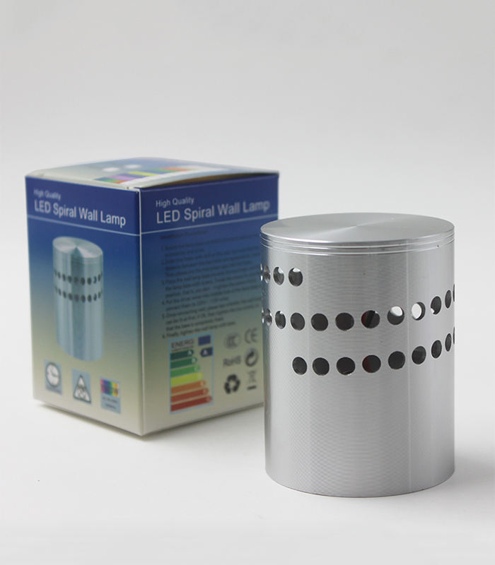 Venta directa de fábrica, lámpara de pared led con orificio en espiral, luz nocturna con precios, luces led para interiores, iluminación led para interiores
