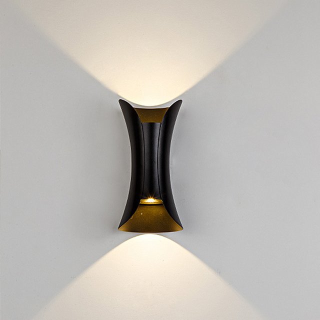 Lámpara de pared de aluminio moderna y simple Luz de tocador de cintura pequeña impermeable para exteriores