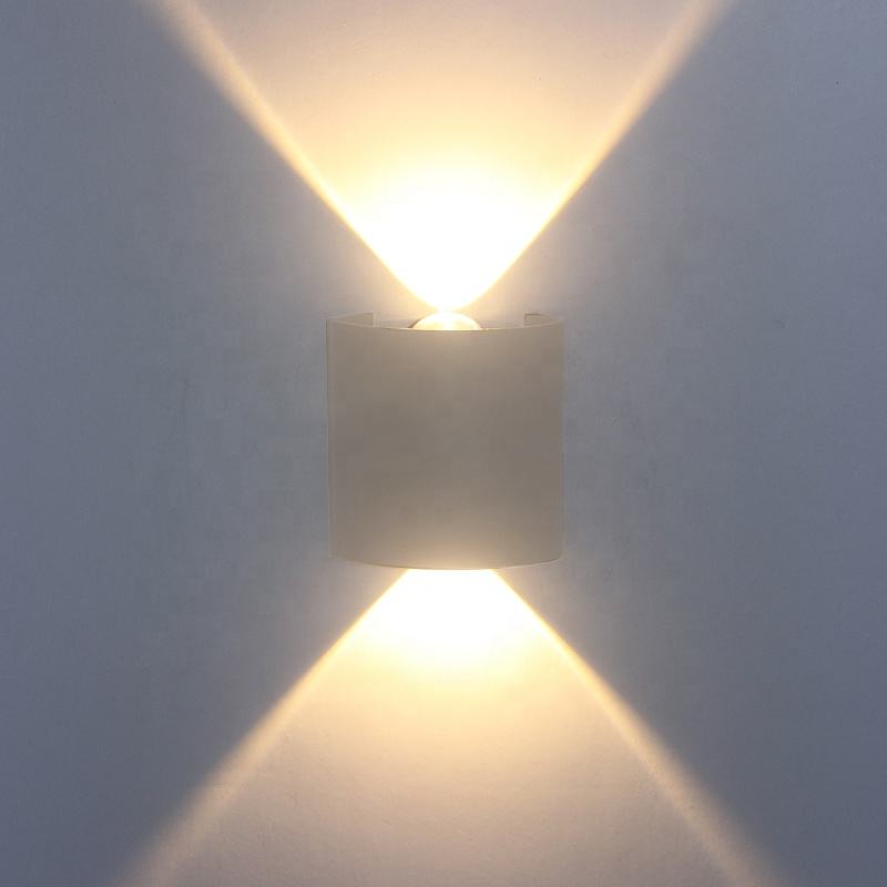 Exterior ajustable arriba abajo paso pasillo cubo cilindro jardín Hotel impermeable Cob Led lámparas de pared 220V iluminación arriba y abajo