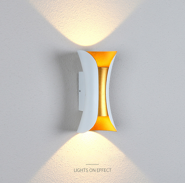 10w nuevo diseño de gran tamaño decoración de vacaciones de lujo al aire libre interior impermeable lámpara de pared LED soporte de pared luz IP65
