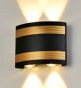 Pared de oro Luces de pared LED Montaje en pared Luz LED Luz de pared LED Lámpara de iluminación de pared LED Lámpara de pared arriba y abajo