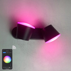 9W luces de pared led control de aplicación luces led luz de pared inteligente control de teléfono móvil luz de pared forma de taza de té se puede girar luces de control de aplicación TUYA