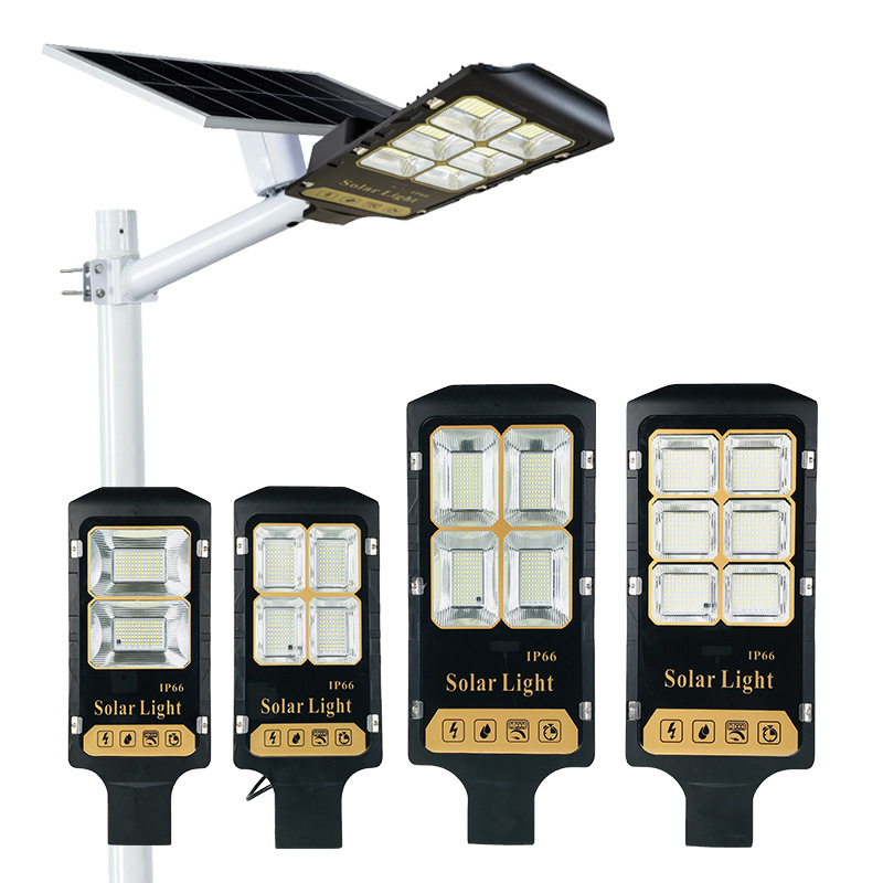 Luz de inundación solar IP66 para exteriores a prueba de agua y protección contra rayos con luz de calle solar con marco de vidrio para PC antidesprendimiento